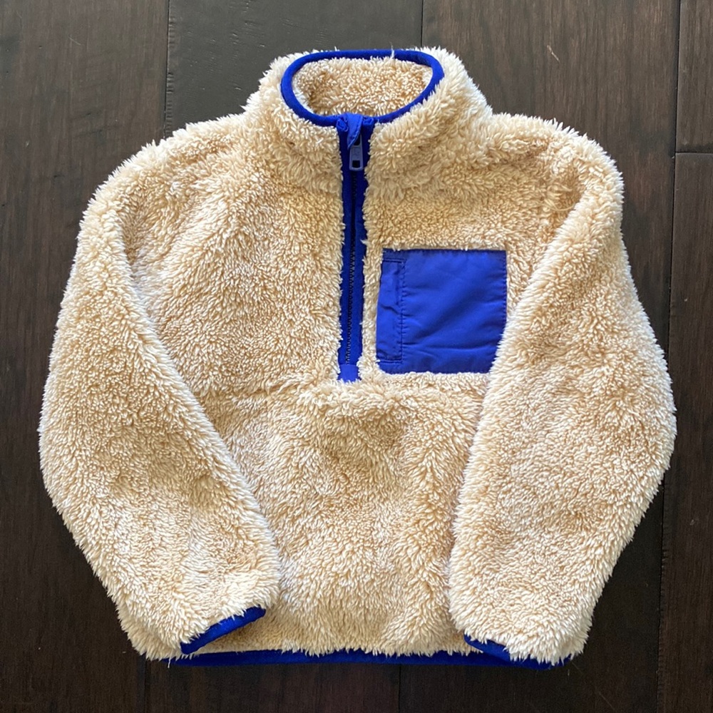 Janie and Jack Sherpa Half-Zip Sweatshirt